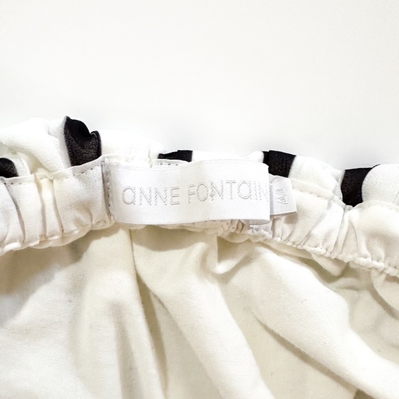 Anne Fontaine Moira Flutter Black/White Top - XXL - Picture 6 of 9